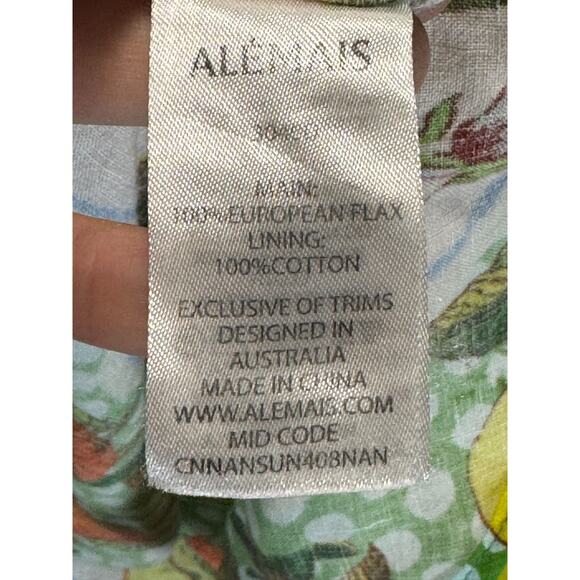 ALÉMAIS Lemonis Midi Dress Floral Travel Baby Shower Sundress Size 4 Retail $595 - Picture 8 of 13